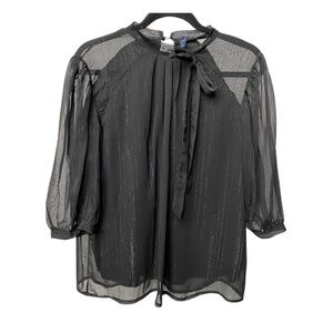 black and silver details elegant blouse